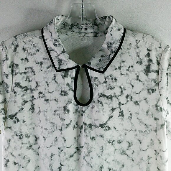 Nike Golf - White/Black Short Sleeve Dri Fit Shirt - Small - Picture 2 of 6